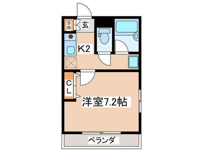 ルネッサンス要町(1K/2階)の間取り写真
