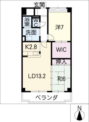 ステージアス(2LDK/3階)の間取り写真