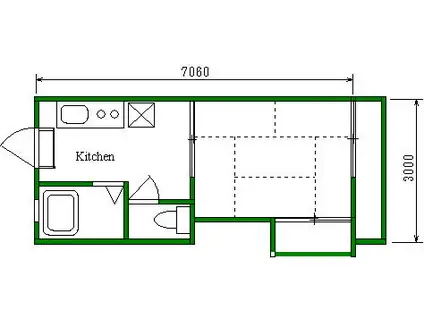フォーブル恵(1K/2階)の間取り写真
