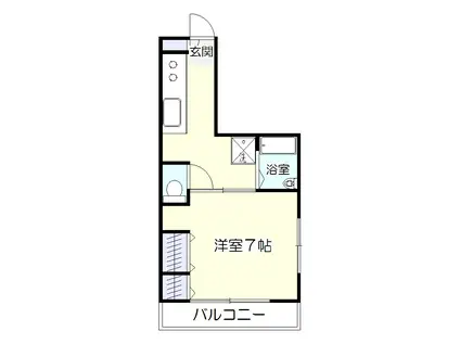高田ビル 鹿児島市(1K/3階)の間取り写真