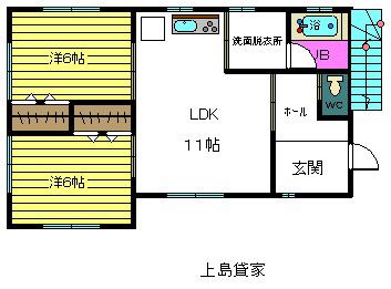 ユーホープ(2LDK/2階)の間取り写真