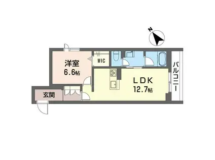 ブルームステージ(1LDK/1階)の間取り写真