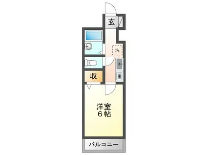 ホーユウコンフォルトレディース金沢寺町(1K/4階)の間取り写真