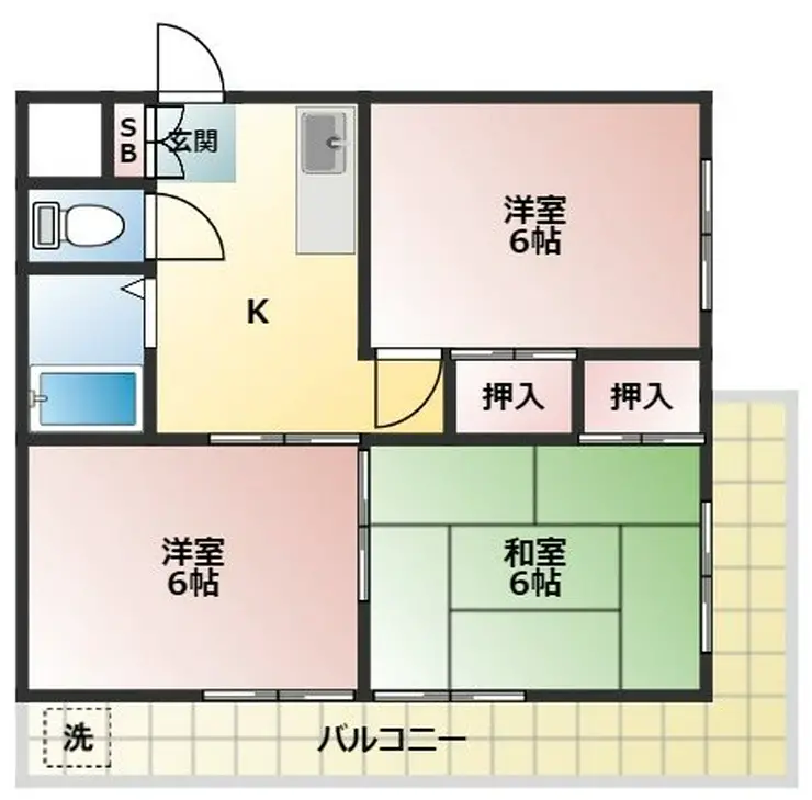 カーサ吉川 2階階 間取り