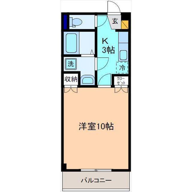 ドリーム幸(1K/2階)の間取り写真