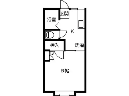 コーポアドレスA(1K/2階)の間取り写真