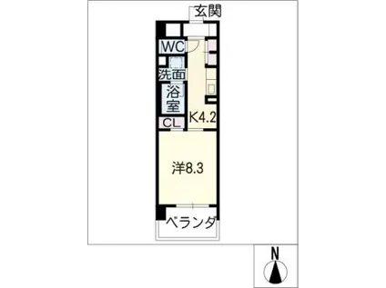 MIO・RIAN(1K/6階)の間取り写真