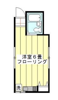 七里アパート(ワンルーム/2階)の間取り写真