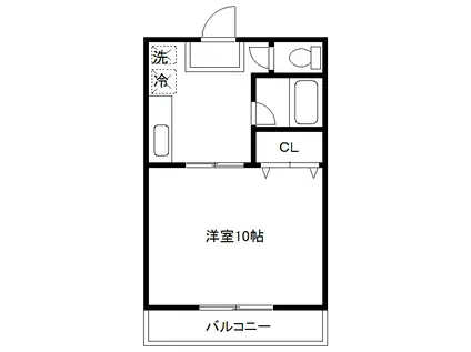 マタヨシハイツ(1K/2階)の間取り写真