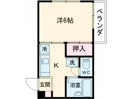 グレース大和田(1K/2階)の間取り写真