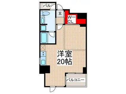 TORIKOE TURRIS(ワンルーム/12階)の間取り写真