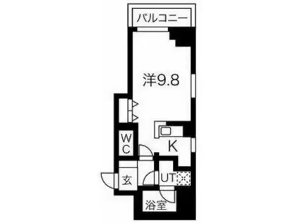 スパシエ ルクス横浜(1K/6階)の間取り写真