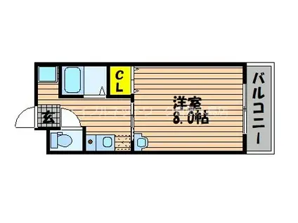 エルフィーネ撫川(1K/2階)の間取り写真