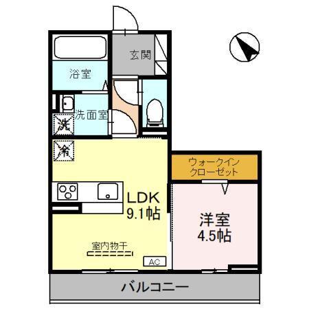 AOYAMA NEW PALACE(1LDK/3階)の間取り写真