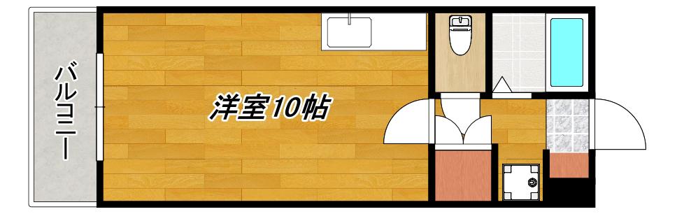ハーモニー(ワンルーム/1階)の間取り写真
