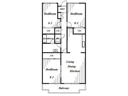 ロイヤルグランデ宮野木台(3LDK/2階)の間取り写真