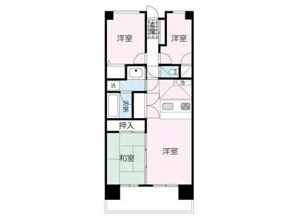 コープ野村八乙女公園イーストウィング 1103(3LDK/11階)の間取り写真