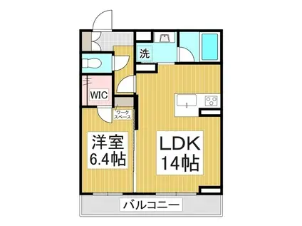 TS スクエアII(1LDK/2階)の間取り写真