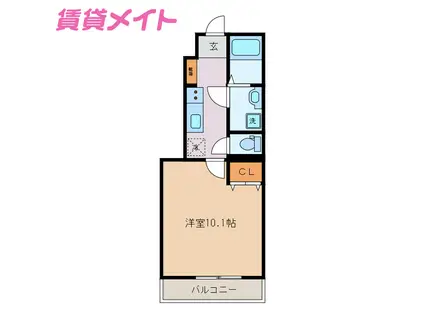 レオーネ(1K/1階)の間取り写真