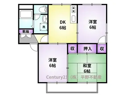 アーバンライフ旗崎(3DK/2階)の間取り写真