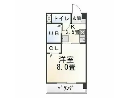 グランデュール16(1K/3階)の間取り写真