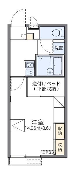 レオパレス辻九第三(1K/2階)の間取り写真