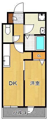 CRAFT直方(1LDK/2階)の間取り写真