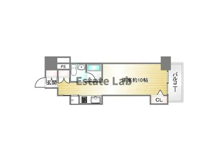 レジディア神戸磯上(ワンルーム/11階)の間取り写真