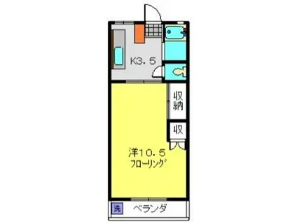 昭栄ホームズ(1K/1階)の間取り写真