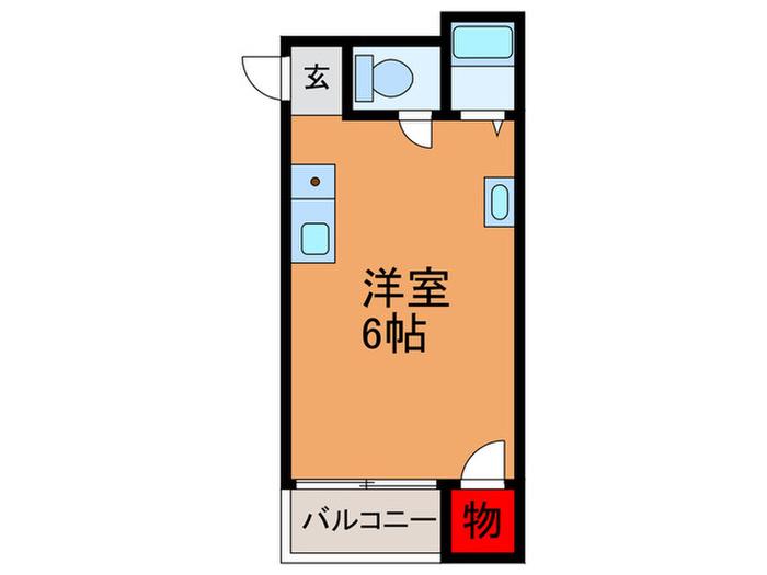 大日ハイム(ワンルーム/1階)の間取り写真