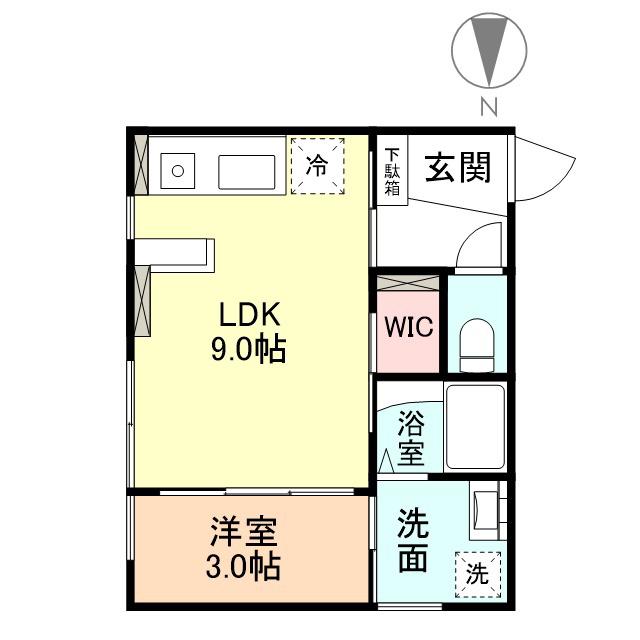 INTEGRAL PROVIDENCE(1LDK/1階)の間取り写真