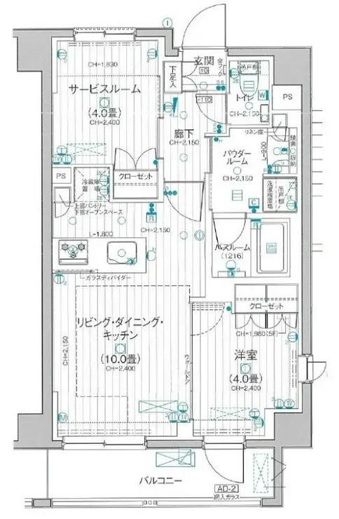 デュオステージ下落合 2階階 間取り