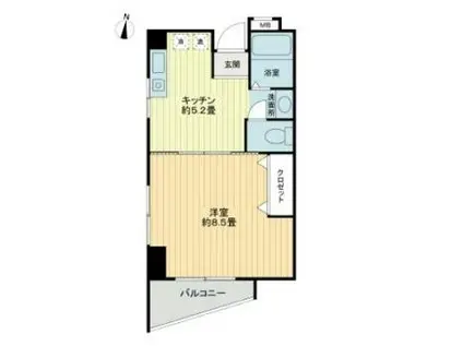 コンフォールハイム(1K/1階)の間取り写真