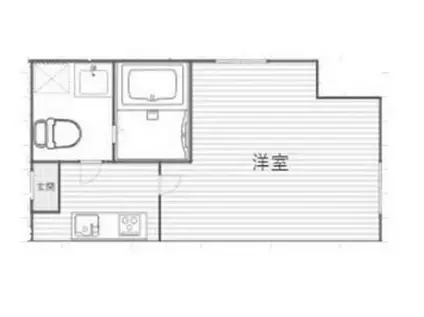 クロス西新井(1K/2階)の間取り写真