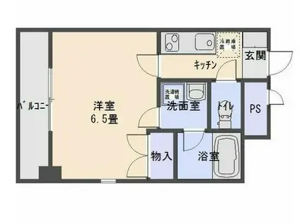 ジーエフビル(1K/4階)の間取り写真