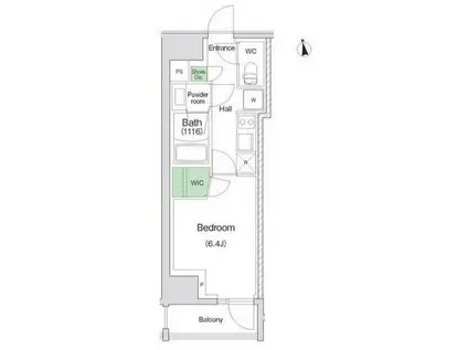 スタイリオ川崎(1K/13階)の間取り写真