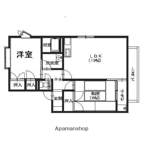 ディアス88(2LDK/2階)の間取り写真