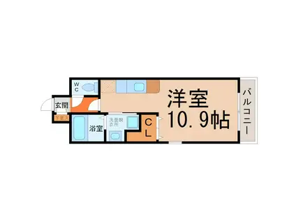 コート新栄(ワンルーム/8階)の間取り写真