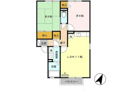 LE FIGARO I(2LDK/2階)の間取り写真