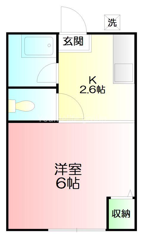 今井ハイツD(1K/1階)の間取り写真