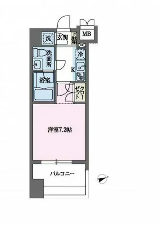 パシフィックレジデンス芝一丁目 12階階 間取り