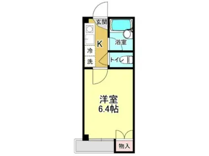 オークマンション(1K/2階)の間取り写真