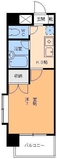 フェニックス南江戸(1K/5階)の間取り写真
