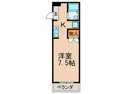 ベルボア目白(1K/2階)の間取り写真
