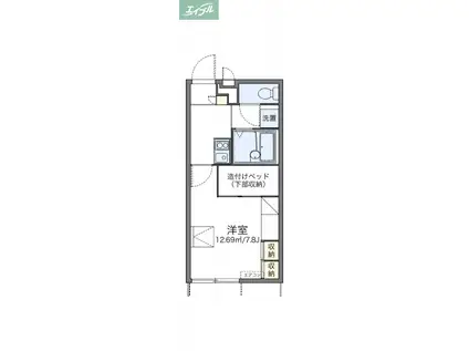 レオパレスパル北方III(1K/1階)の間取り写真