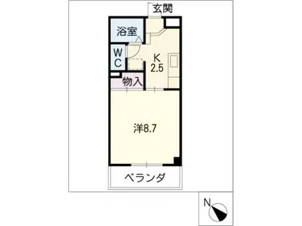 ロイヤルハートピア郷津 B棟(1K/4階)の間取り写真