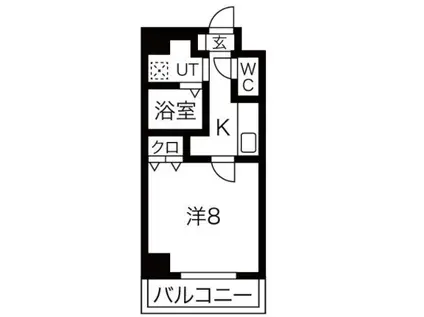 クラシタイヤー丸の内(1K/6階)の間取り写真