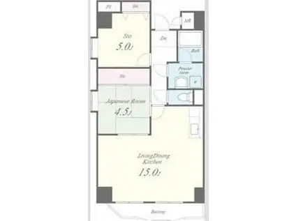 オーセント住之江(1SLDK/3階)の間取り写真