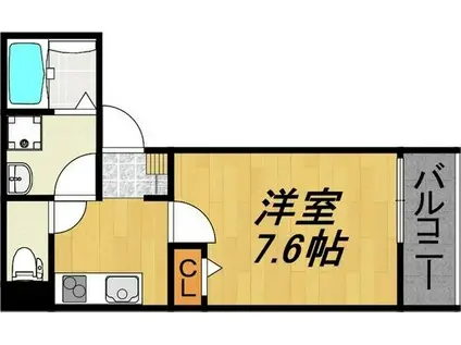 LECOCON一宮VIII(1K/1階)の間取り写真