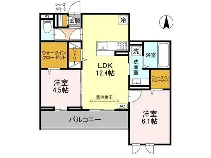 すずらん(2LDK/2階)の間取り写真